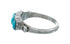 Zuni Indian Turquoise And Sterling Silver Needlepoint Ring Size 6-1/2 AX129552